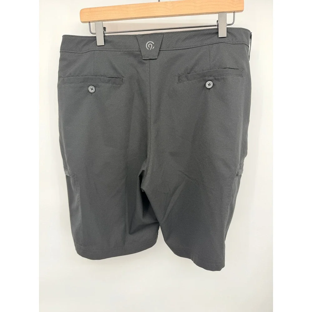 Champion C9 Athletic Golf Shorts Mens 36W Black Good Polyester Cargo Pockets